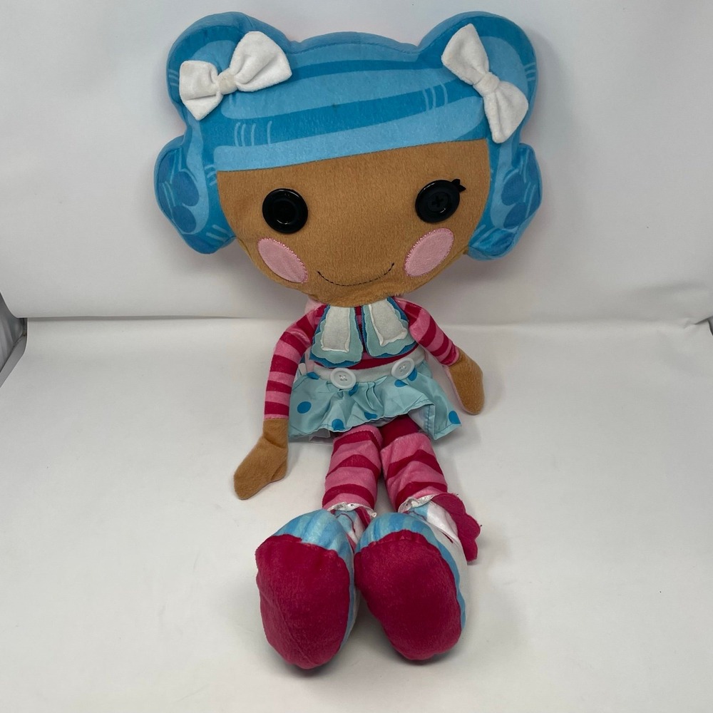 Lalaloopsy Plush Pillow Doll Mittens Fluff 'N' Stuff Pillowtime Pal Blue Hair